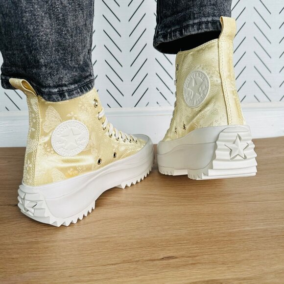 ⭐Rare Converse Run Star Hike Hi Platform Sz 6.5 Mens Shoes Satin Sneaker A06828C - Picture 4 of 13